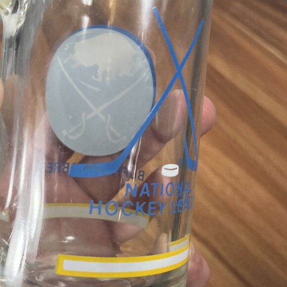1980s Buffalo Sabres Beer Stein Original Logo National Hockey League Glass Mug - Picture 12 of 13